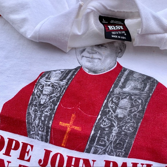 RARE:  1993 Pope John Paul Tour T-shirt - Picture 2 of 2